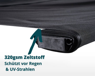 Classic Shade Dachzelt Markise 320gsm Zeltstoff schützt vor Regen & UV-Strahlen - ARCTA