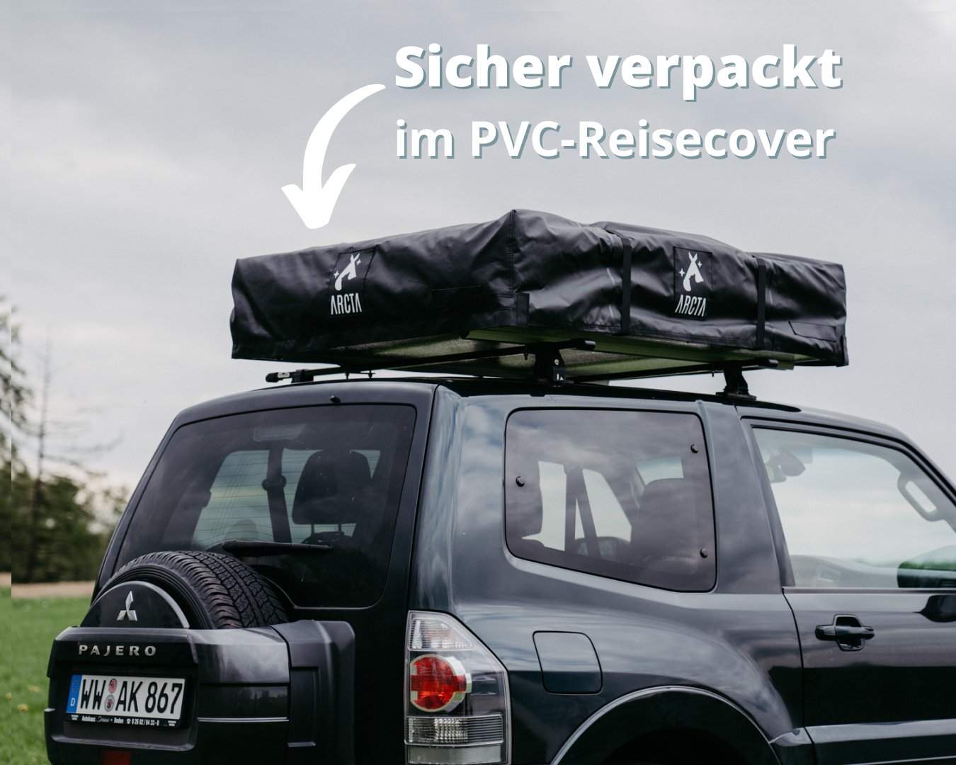 VIATOR 140 Dachzelt sicher verpackt im PVC-Reisecover - ARCTA
