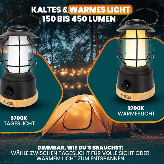 Outdoor Campinglampe kaufen – Wasserdicht, dimmbar & mit Powerbank