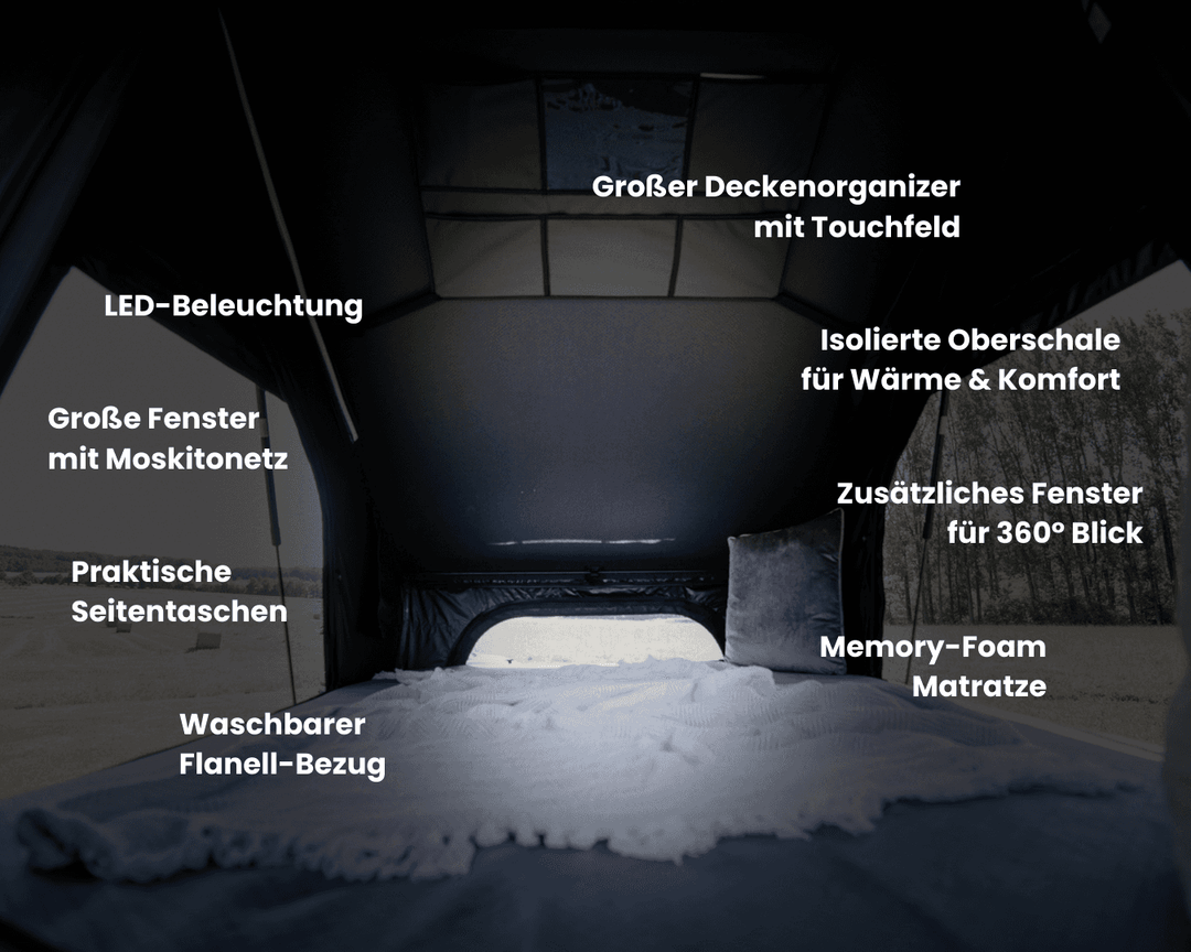 radix xl dachzelt RADIX XL 2.0 ➤ Alu Hartschalen Dachzelt