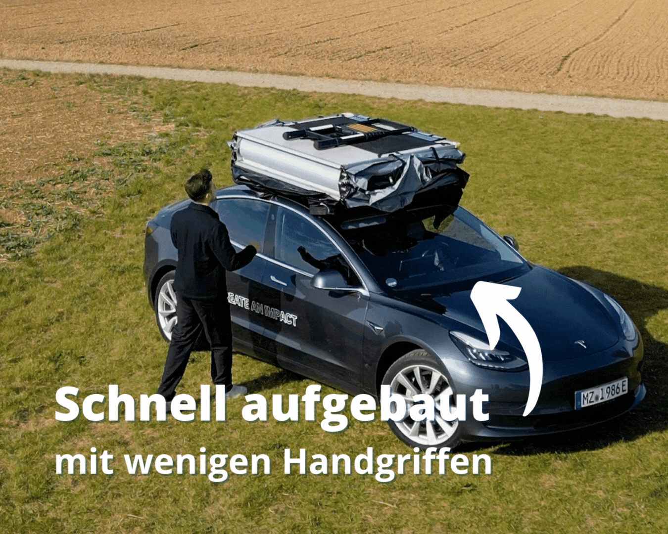 Aufbau Arcta Viator Family mit Teleskopleiter