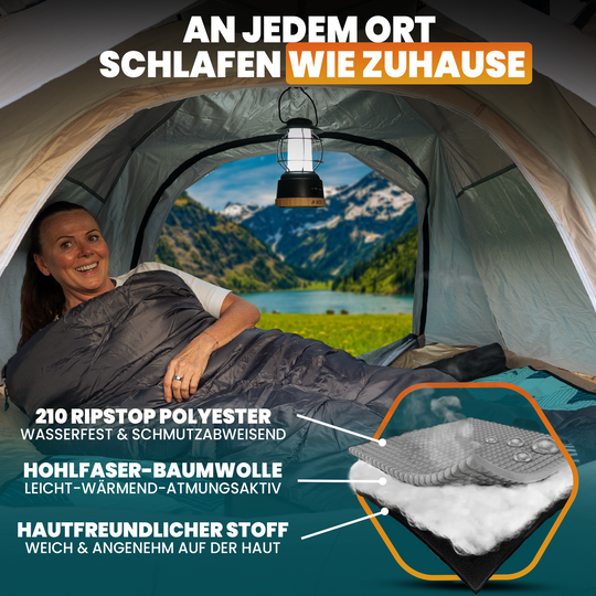 Schlafsack mit 3-Funktionen - Perfekt für Paare