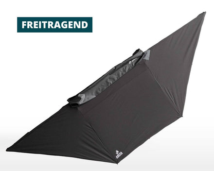 Freistehende Curve 180 Fahrzeug-Markise in Schwarz