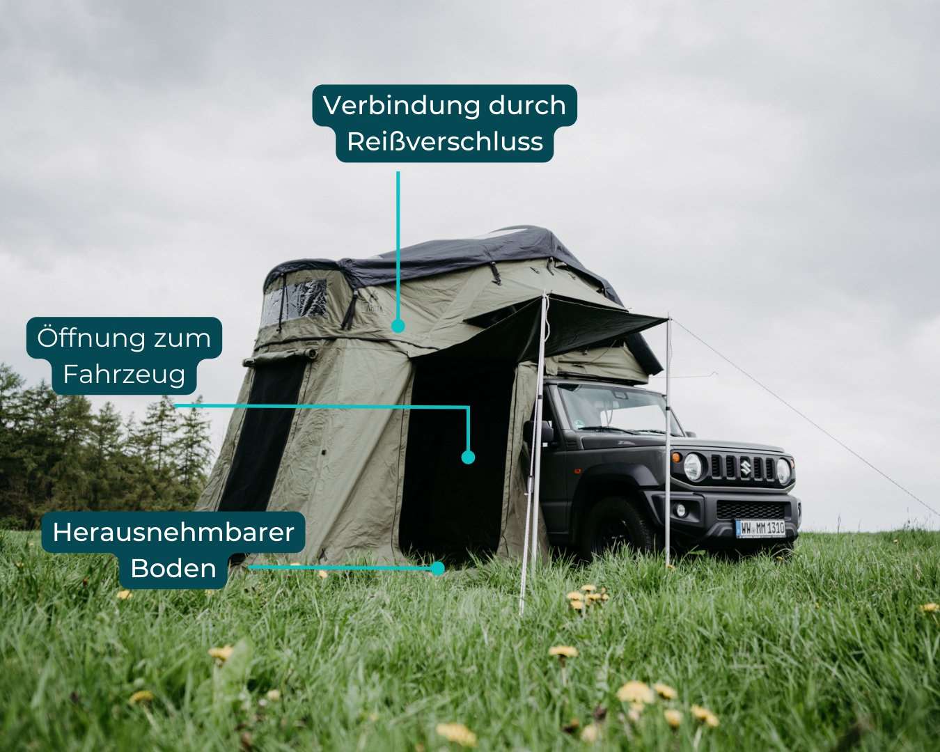 Vorzelt VIATOR PRO mit Beschriftungen