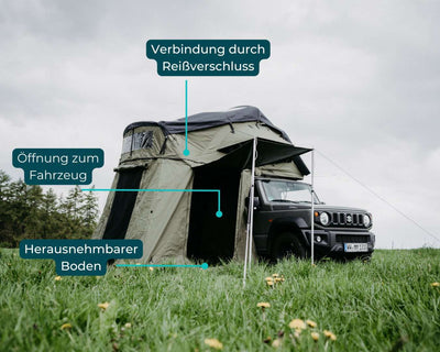Vorzelt VIATOR PRO mit Beschriftungen
